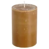 Pilaar kaars donkerbruin - h10xd6,8cm