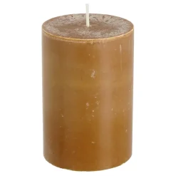 Pilaar kaars donkerbruin - h10xd6,8cm
