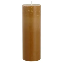 Pilaar kaars donkerbruin- h20xd6,8cm