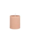 Pilaar kaars licht roze - h8xd7cm