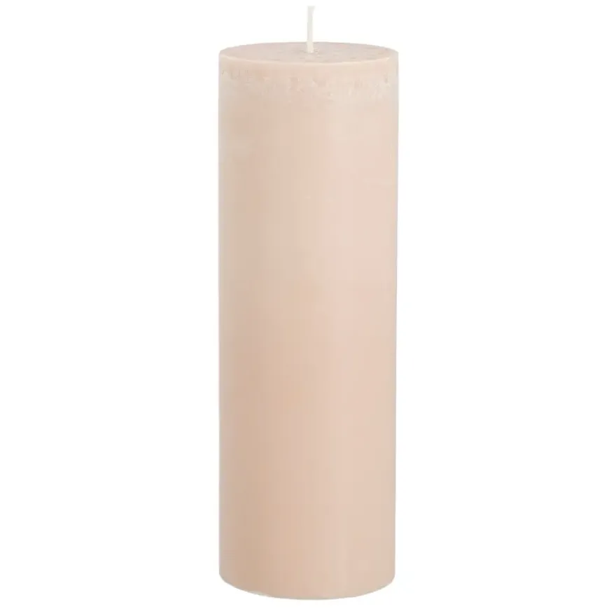 Pilaar kaars lichtroze- h20xd6,8cm