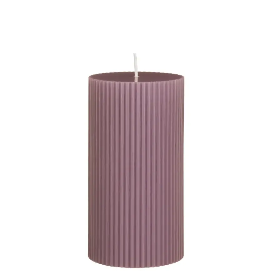 Pilaar kaars lila - h13xd7cm