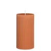 Pilaar kaars roze - h13xd7cm