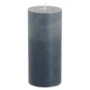 Pilaar kaars stearine blauw - h15xd6,8cm