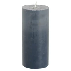 Pilaar kaars stearine blauw - h15xd6,8cm