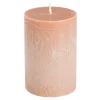 Pilaar kaars stearine roze - h10xd6,8cm