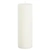 Pilaar kaars stearine wit - h20xd6,8cm