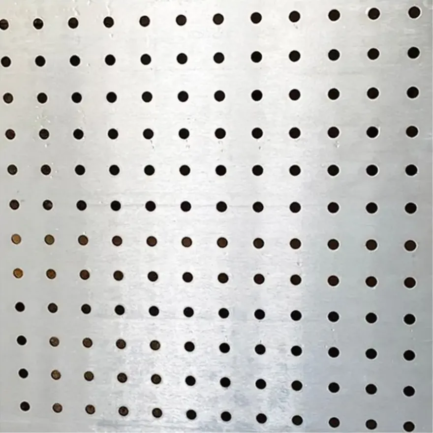 Plaat geperforeerd aluminium brut 500x250x0,8mm