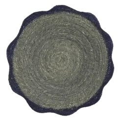 Placemat zeegras blauw - d38cm