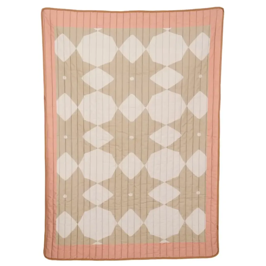 Plaid beige folklore - l180xb130cm