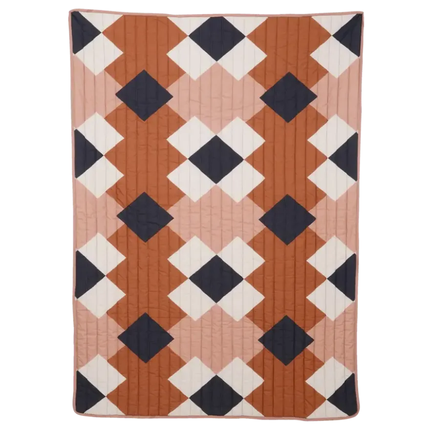 Plaid bruin folklore - l180xb130cm