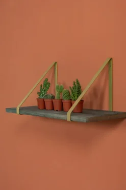 Plankdrager messing metaal 2 stuks
