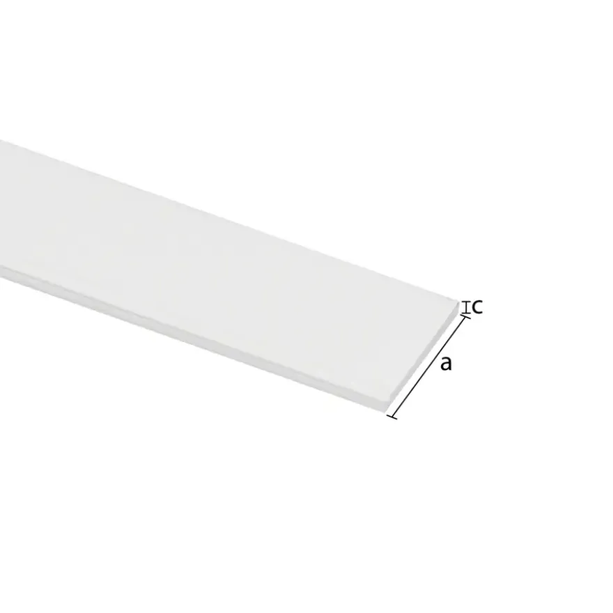 Platprofiel aluminium wit 30x2x1000 mm