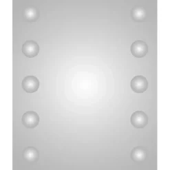 Plieger basic spiegel met verticaal 2-zijdig 5 rondjes verlichting 60 x 80 cm