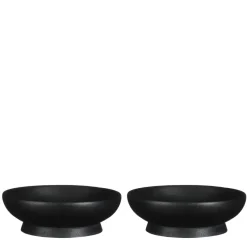 Pompeo Schaal - 2 Stuks - H5 x ø16 cm - Zwart