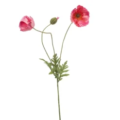 Poppy spray roze 75cm