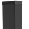 Profielpaal rechthoek zwart 6 x 12 cm, lengte 260 cm