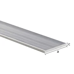 Profiel plat aluminium brut 15x2x1000mm