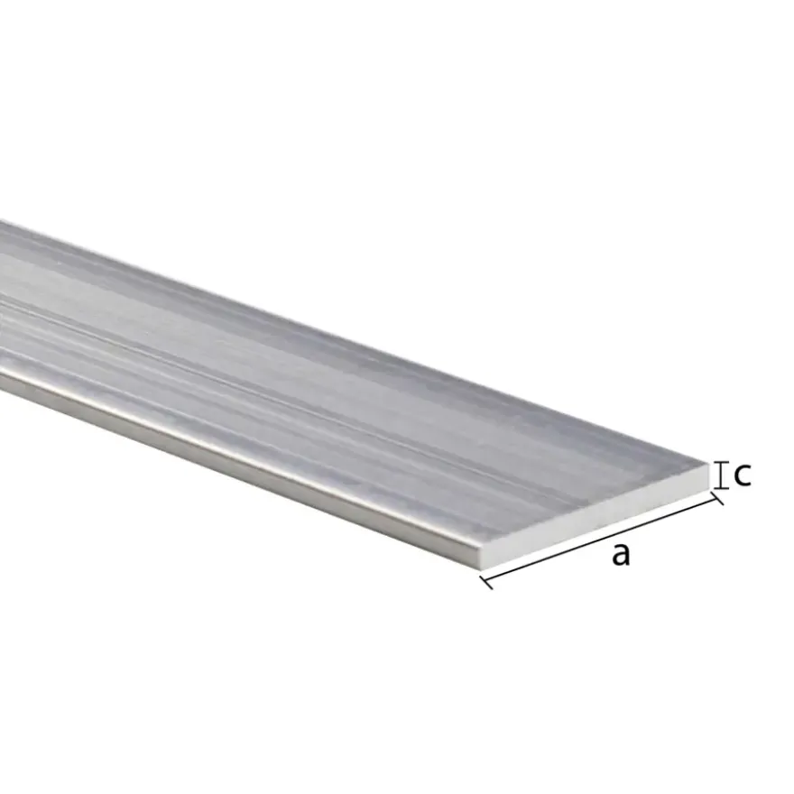 Profiel plat aluminium brut 15x2x1000mm