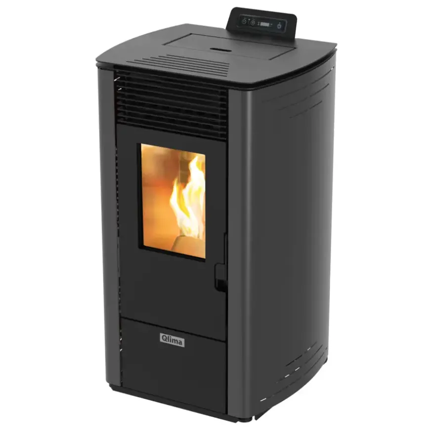 Qlima pelletkachel Eleonora 74 grijs