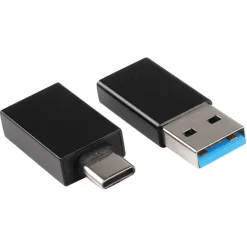 Q-Link adapter 1x USB-C/A en 1x USB-A/C zwart