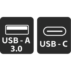 Q-Link adapter 1x USB-C/A en 1x USB-A/C zwart