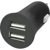 Q-Link Autolader 12V met 2 USB-A zwart
