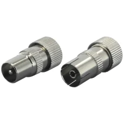 Q-Link coac stekker metaal recht male/female