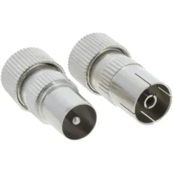 Q-Link coac stekker metaal recht male/female