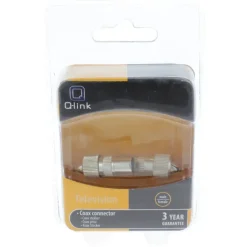 Q-Link coac stekker metaal recht male/female