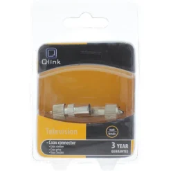 Q-Link coac stekker metaal recht male/female
