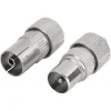 Q-Link coac stekker metaal recht male/female