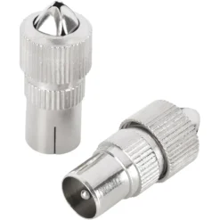 Q-Link coac stekker metaal recht male/female