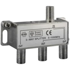 Q-Link coax F-splitter 3-weg/4F-connector