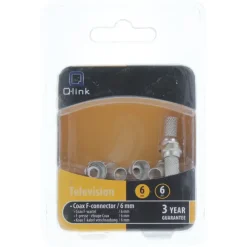 Q-Link coax F-wartel 6 mm 6 stuks
