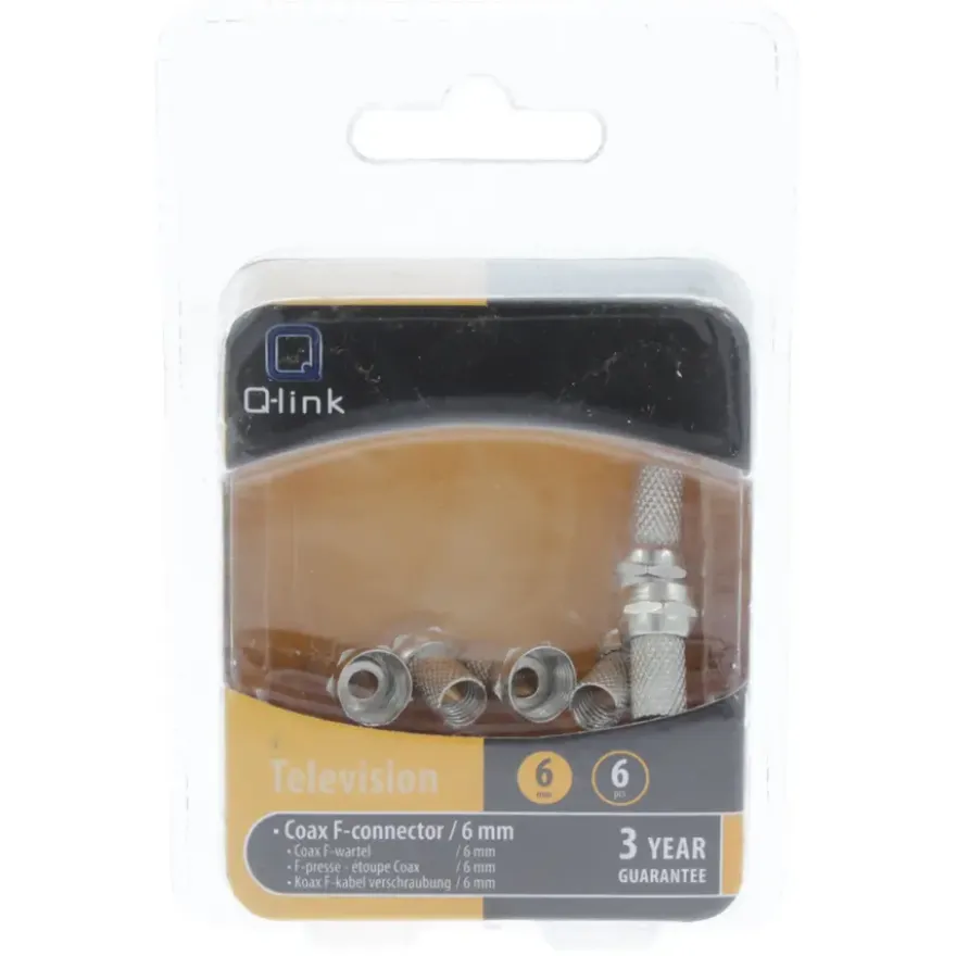 Q-Link coax F-wartel 6 mm 6 stuks