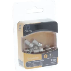 Q-Link coax F-wartel 6 mm 6 stuks