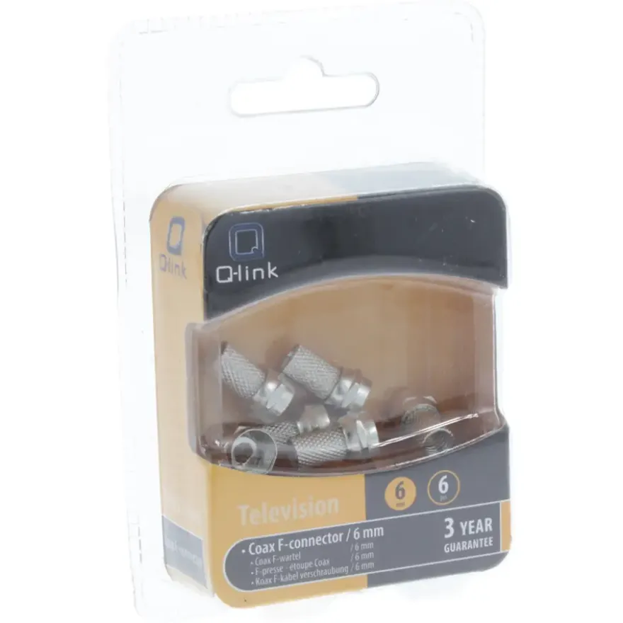 Q-Link coax F-wartel 6 mm 6 stuks