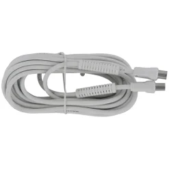 Q-Link coax kabel 3CV2 HF 5 meter stekker recht wit