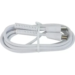 Q-Link coax kabel 3CV2 HF stekker 1 meter rechtwit