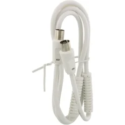 Q-Link coax kabel 3CV2 HF stekker 1 meter rechtwit