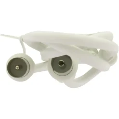 Q-Link coax kabel 3CV2 HF stekker 1 meter rechtwit