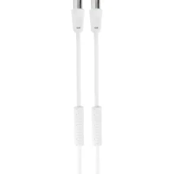Q-Link coax kabel 3CV2 HF stekker recht 5 meter wit