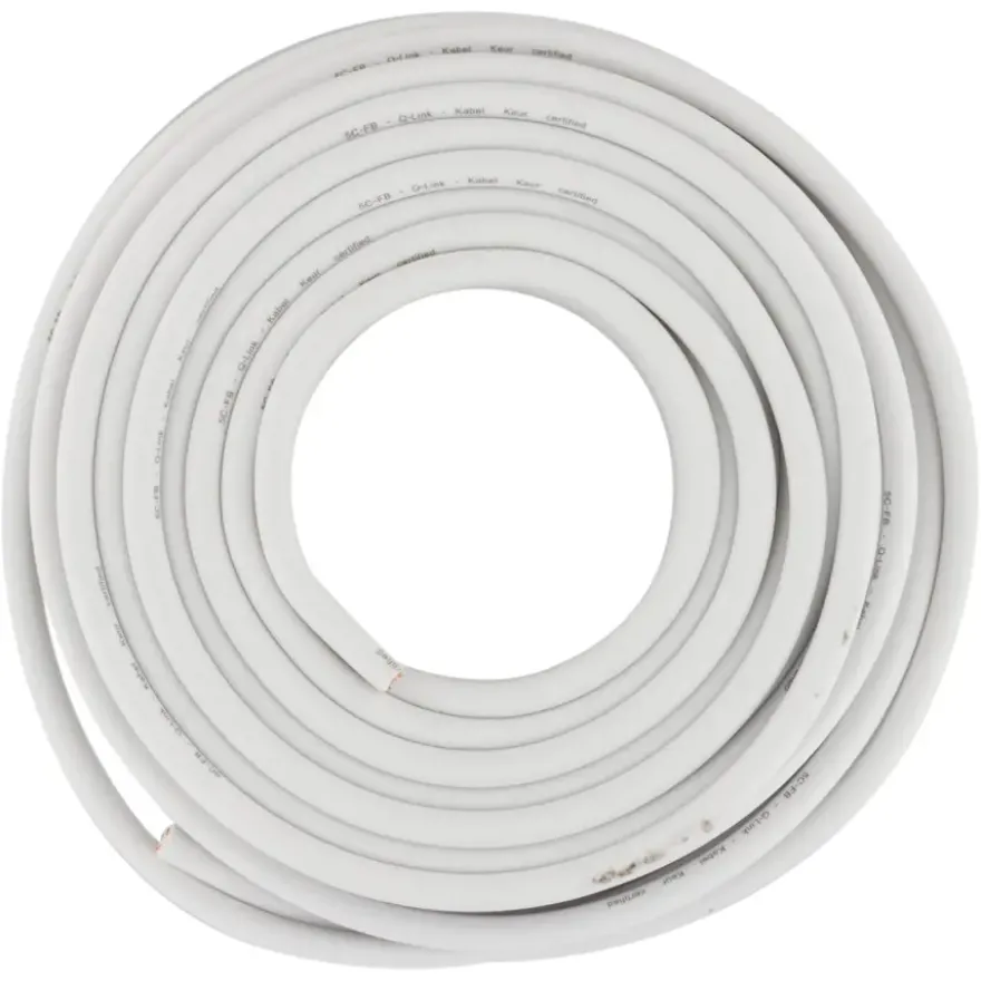 Q-Link coax kabel 20 meter wit kabelkeur