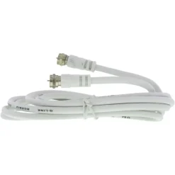 Q-Link coax kabel RG59 met F-connector 2 meter wit