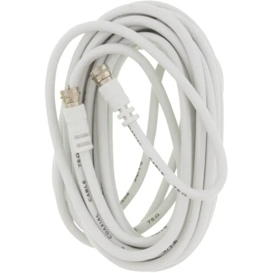Q-Link coax kabel RG59 met F-connector 5 meter wit