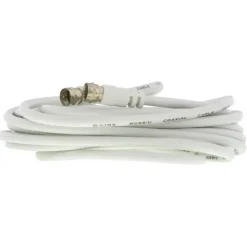 Q-Link coax kabel RG59 met F-connector 5 meter wit