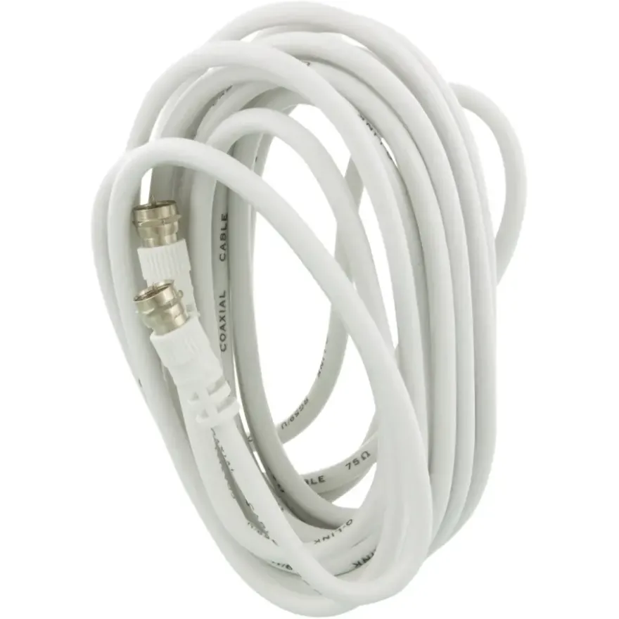 Q-Link coax kabel RG59 met F-connector 5 meter wit