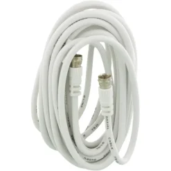 Q-Link coax kabel RG59 met F-connector 5 meter wit