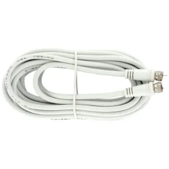 Q-Link coax kabel RG59 met F-connector 5 meter wit